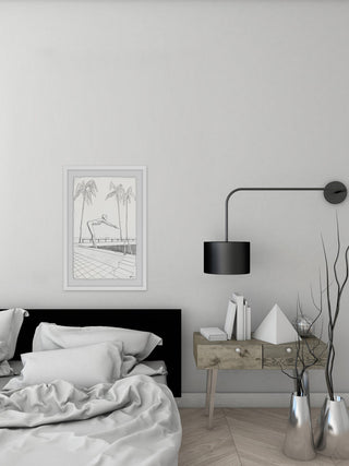 "Dive" Framed Painting Print, 8"x12"