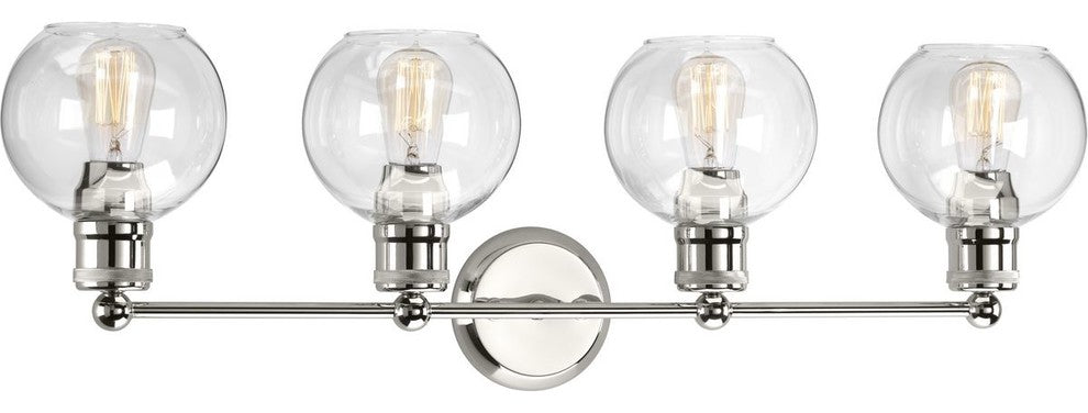 Hansford Collection 4-Light Bath and Vanity, Polished Nickel