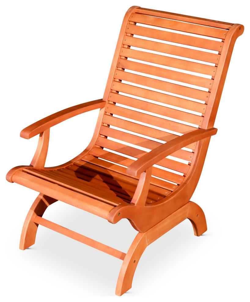 DTY Outdoor Living Aspen Eucalyptus Plantation Chair, Natural Oil