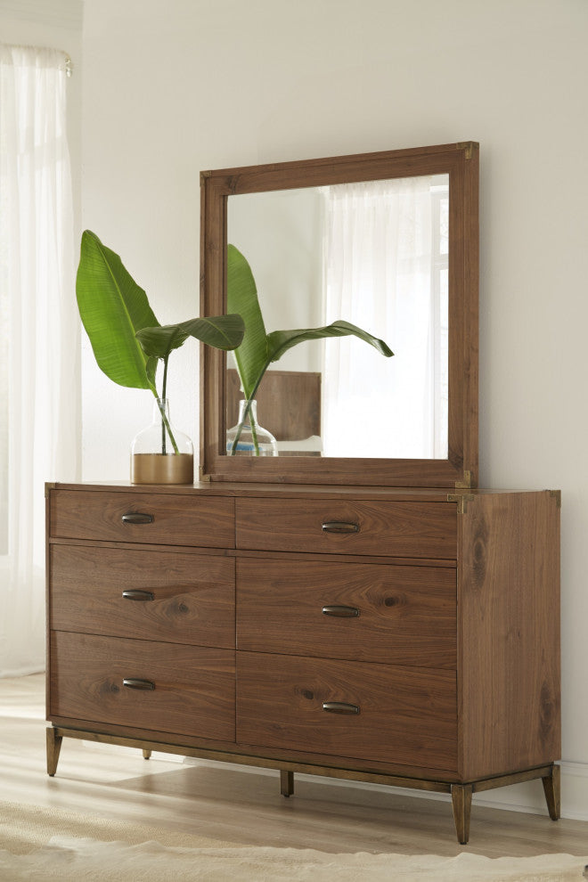 Alistair Mid-Century Walnut Dresser