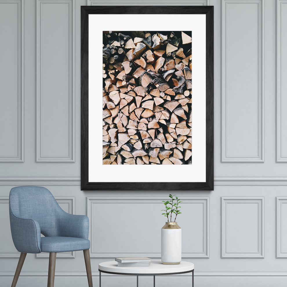 "Logs" Matted and Framed, 52" x 36"