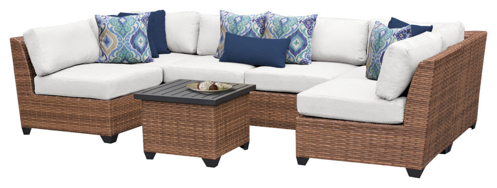 Laguna 7 Piece Outdoor Wicker Patio Furniture Set 07c