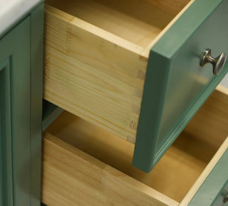 Bella 48" Bathroom Vanity, Sage Green, Carrara Marble