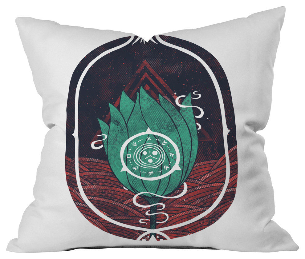Deny Designs Hector Mansilla Pulsatilla Patens Outdoor Throw Pillow