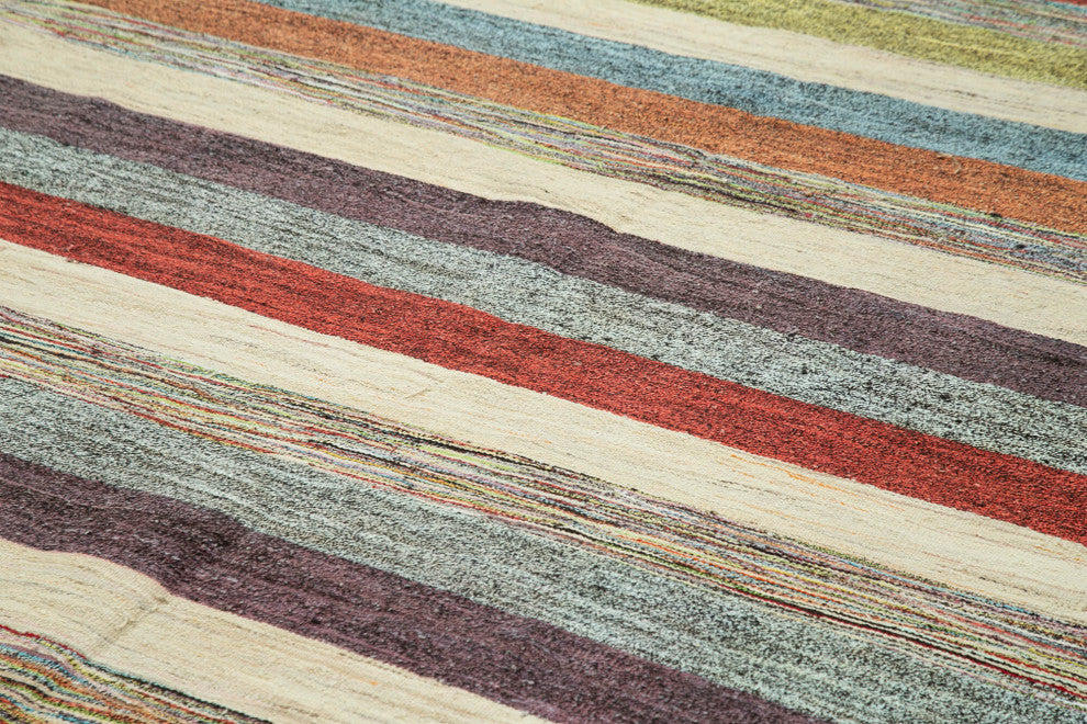 Rug N Carpet - Hand-knotted Turkish 8' 10'' x 12' 4'' Unique Wool Kilim Rug