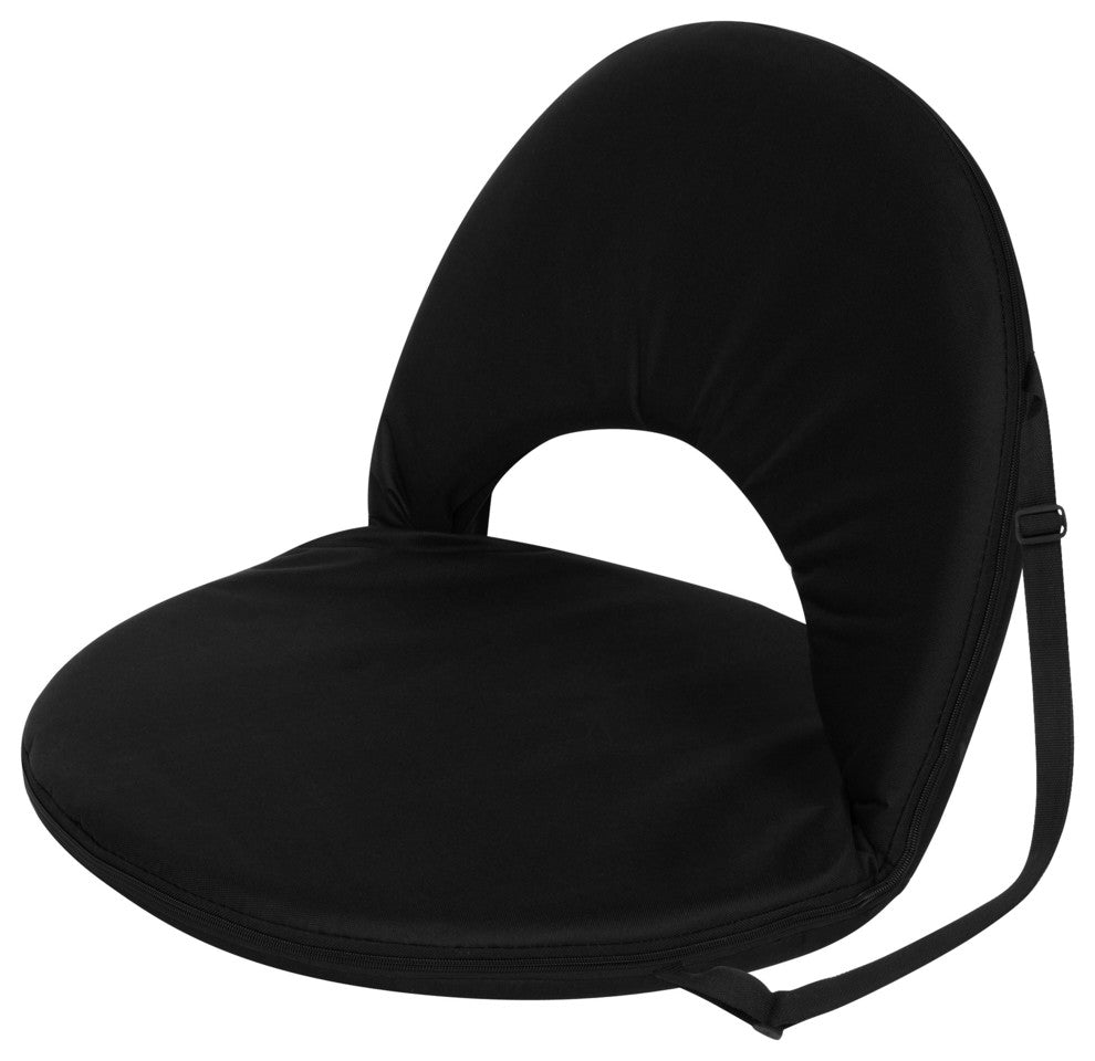 Portable Multiuse Adjustable Recliner Stadium Seat, Black