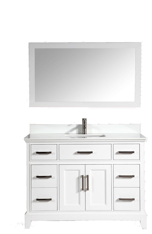 Bathroom Vanity Set With Engineered Marble Top, 48"
