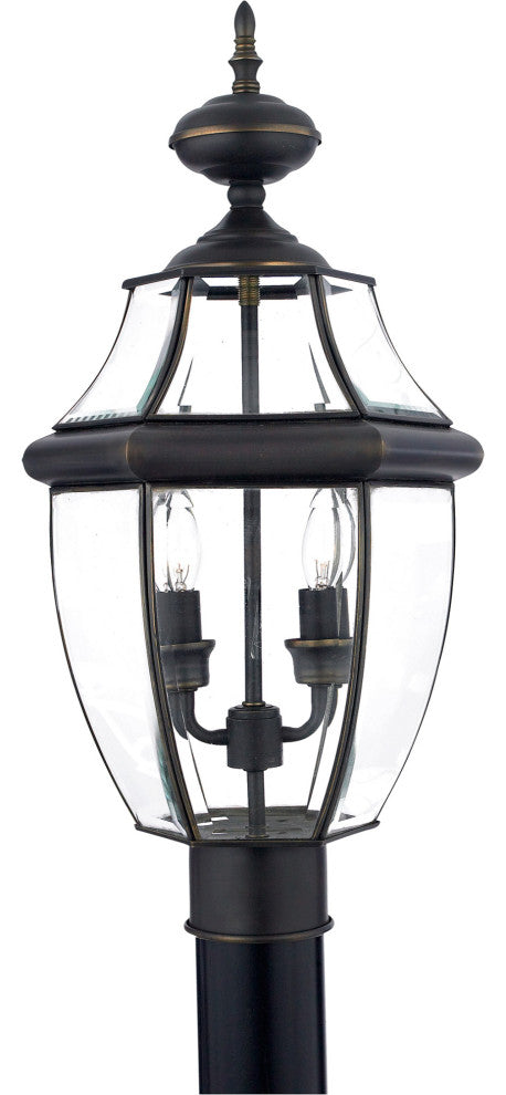Quoizel NY9042 Newbury 2 Light 21" Tall Post Lantern - Medici Bronze