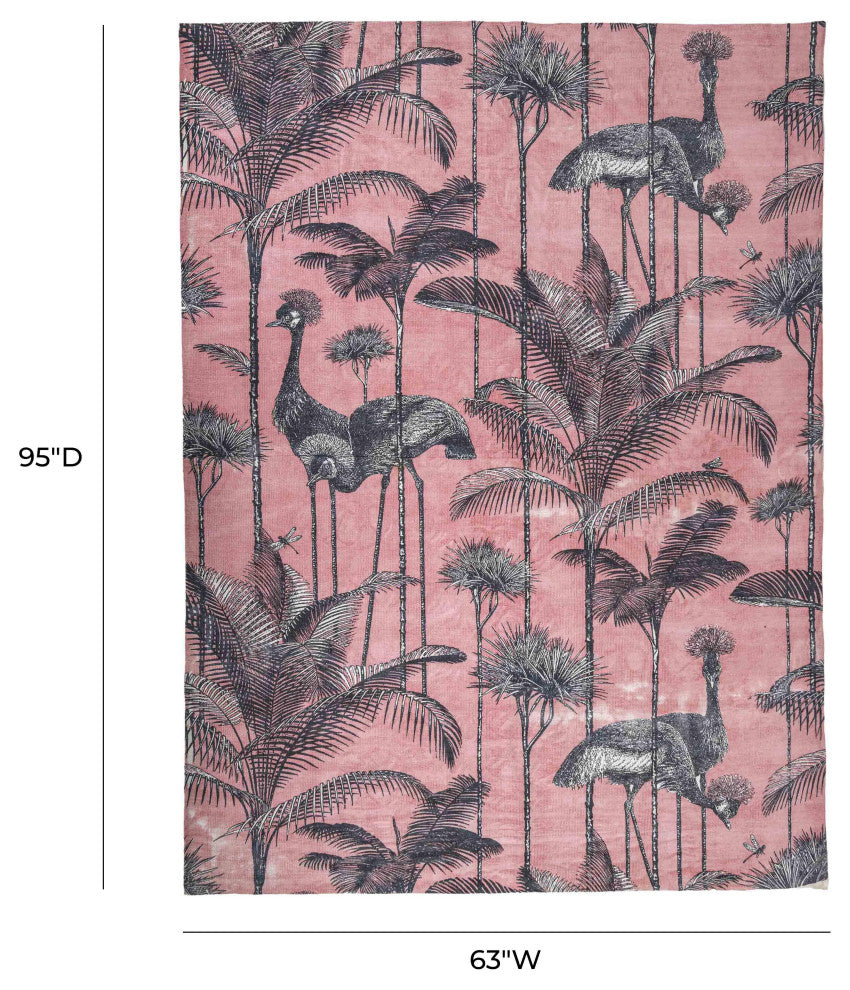 Palm Beach Gray/Pink 5'x8' Area Rug