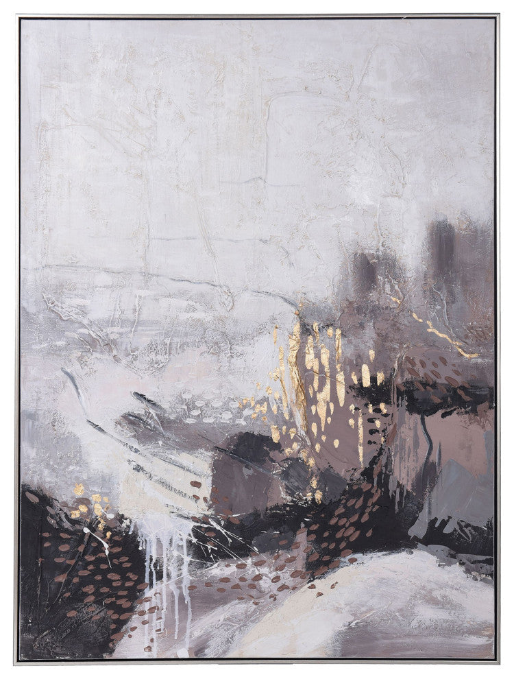 Abstract Blend Hand Painted Framed Contemporary Canvas Art