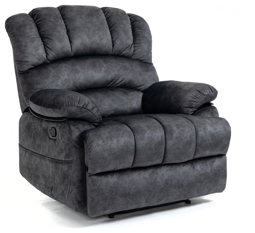 TATEUS Large Oversized Recliner Chair for Living Room, Dark Gray
