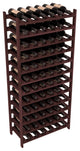 72-Bottle Stackable Wine Rack, Premium Redwood, Walnut Stain