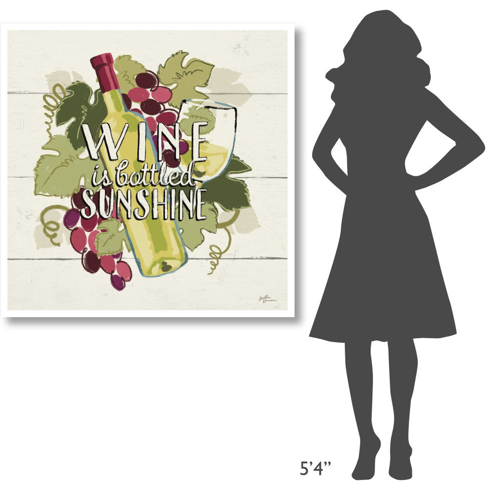 "Wine and Friends IV" Digital Paper Print by Janelle Penner, 42"x42"
