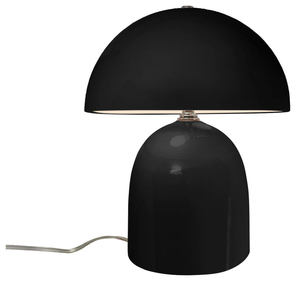 Short Kava Table Lamp, Gloss Black/Matte White