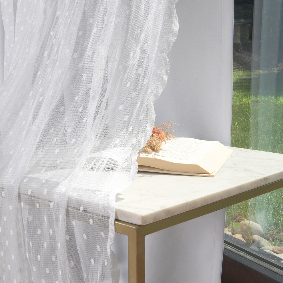 Sheer Pretty Dot and Blackout Curtains, Vapor, 52"x84"