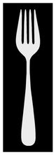 "Mealtime: White on Black - Fork" Digital Paper Print by BG.Studio, 26"x74"