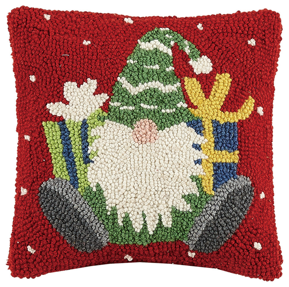 Gnome With Presents Hook Pillow