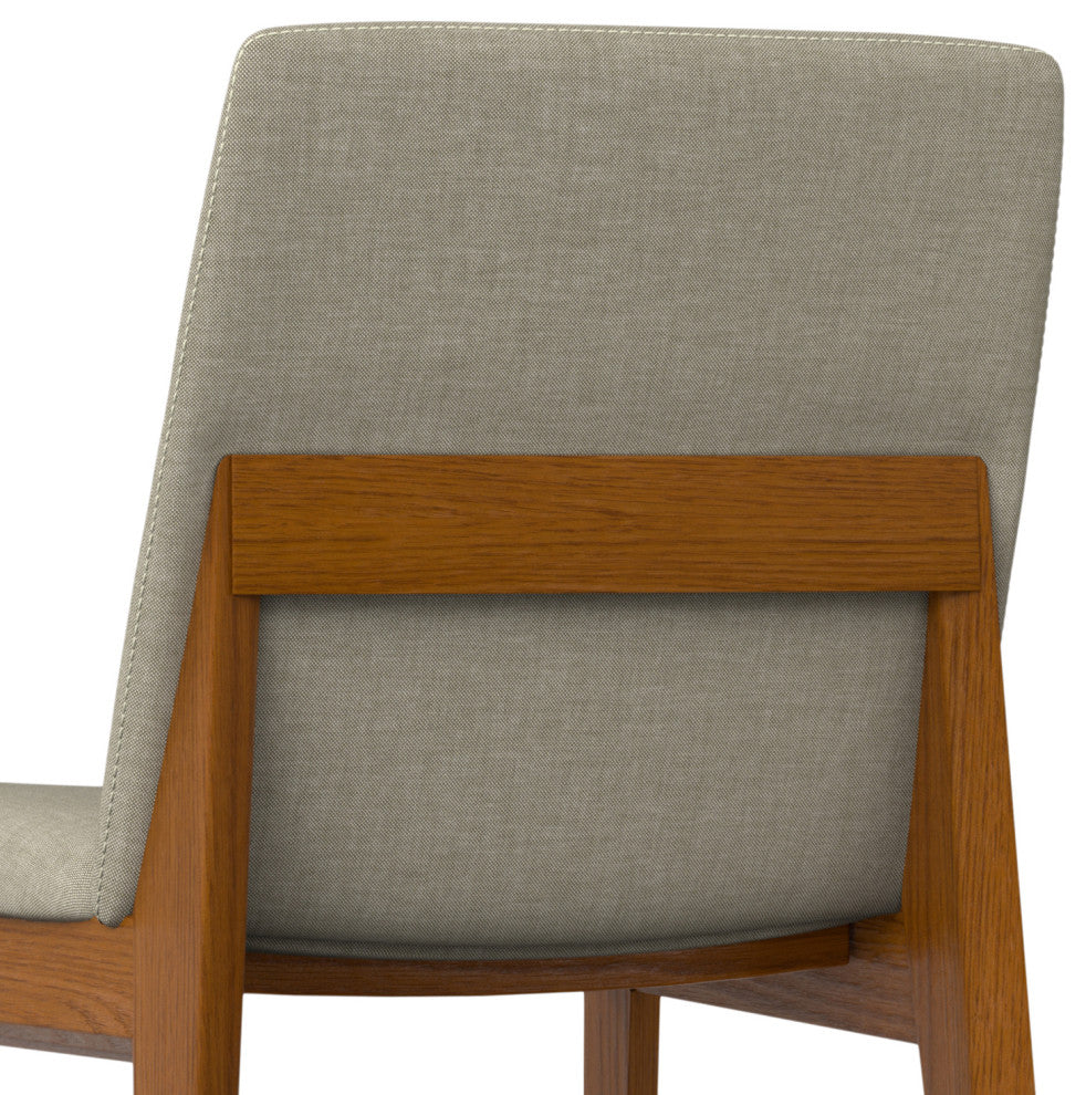Selena Dining Chair (Set of 2) in Natural Linen Look Fabric