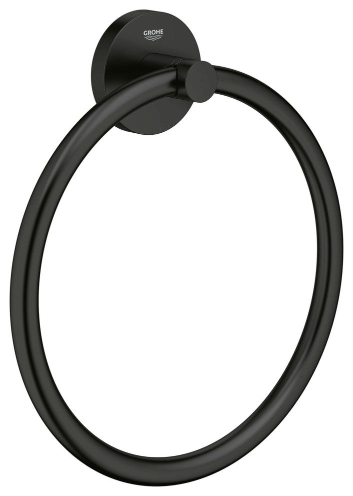 Grohe 40 365 1 Essentials 7-1/16" Wall Mounted Towel Ring - Matte Black