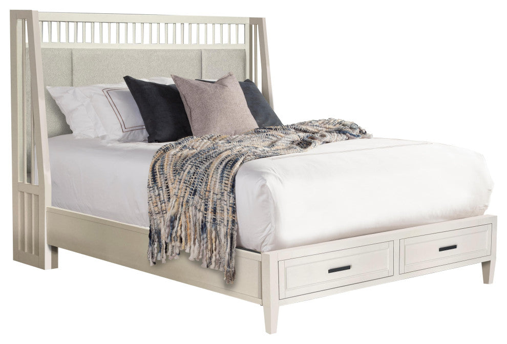 Queen Shelter Bed 2 Nightstands and Dresser With Mirror, Queen