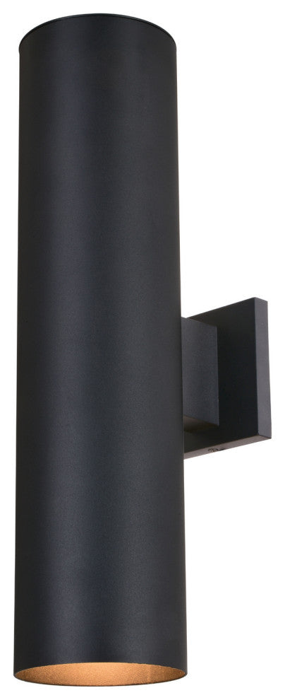 Chiasso 2-Light Outdoor Wall Mount, Textured Black