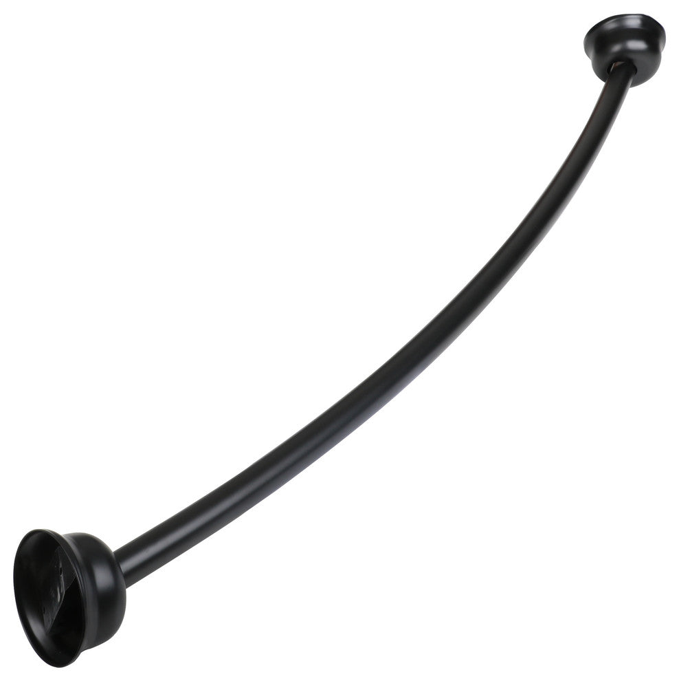 Utopia Alley Rustproof Fixed Mount Single Curved Shower Rod, 45" to 72" Black