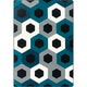 Hexed 7'8" X 10'9" Area Rug, Color Sapphire