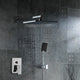 Rome Chrome Finish Rainfall Showerhead With Handheld Shower, 12"