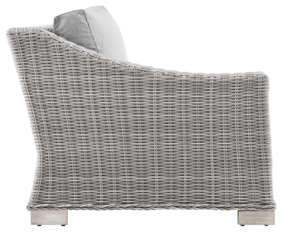 Outdoor Patio Wicker Rattan 7Piece Sectional Sofa Furniture Set Light Gray
