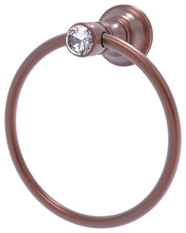 Carolina Crystal Towel Ring, Antique Copper