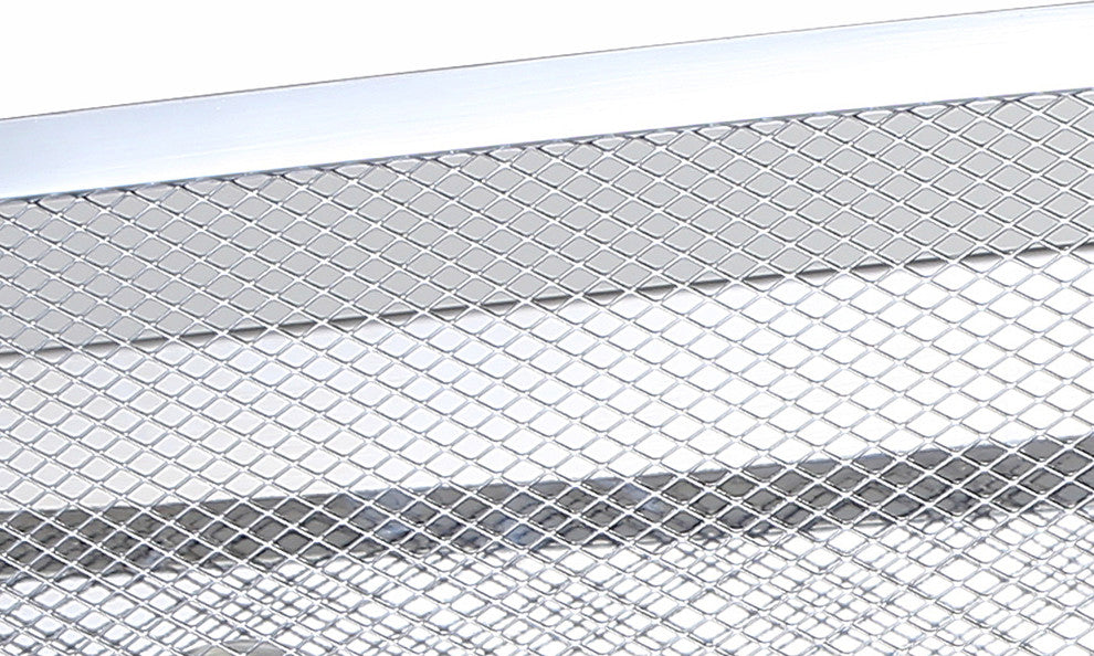 4-Light Metal Mesh Shade Wall Sconce In Chrome Frame