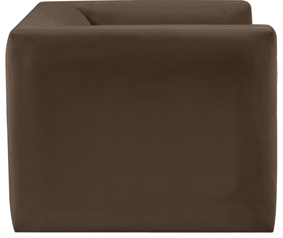 Henson Velvet Upholstered Chair, Brown