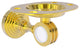 Pacific Grove Dotted Tumbler and Toothbrush Holder, Polished Brass