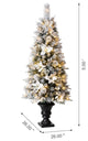 Pre-Lit Pine Artificial Christmas Porch Tree, 5ft