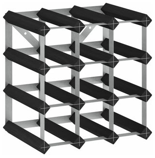 vidaXL Countertop Wine Rack Bottle Holder for 12 Bottles Wine Storage Solid Wood