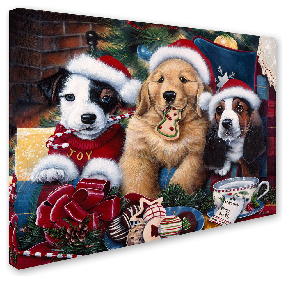 Jenny Newland ''Sawry Santa Paws'' Canvas Art, 47x35