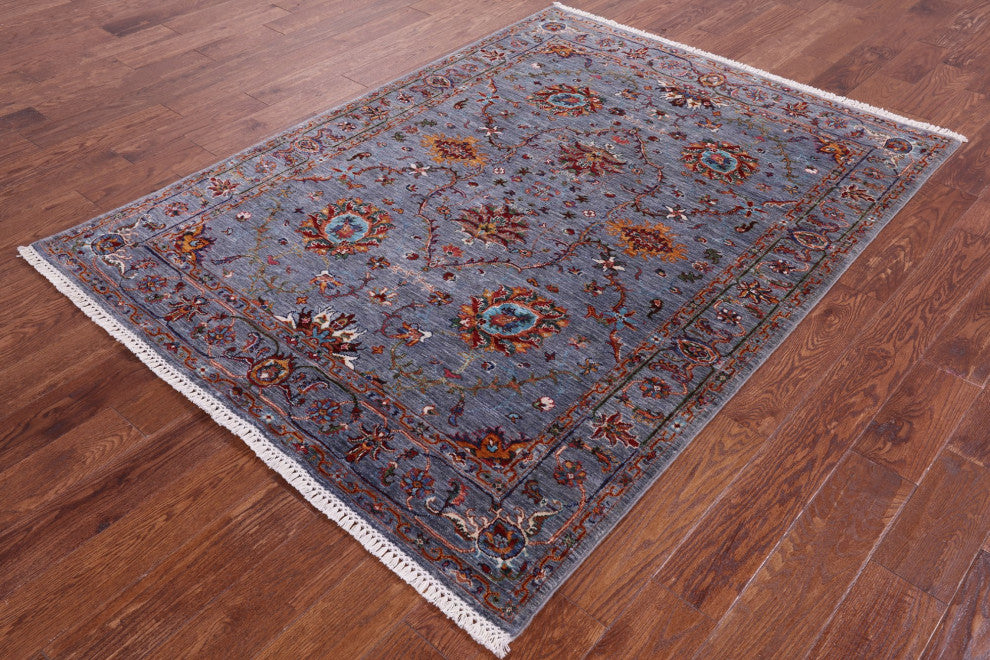 Persian Tabriz Handmade Wool Rug 5' 0" X 6' 8" Q10172