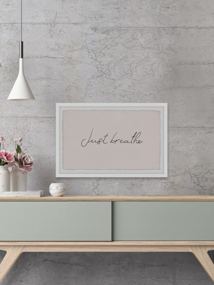 "Just Breathe II" Framed Painting Print, 36x24