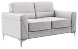 Global Furniture USA U6109 Gray Fabric PVC Loveseat with Metal Legs