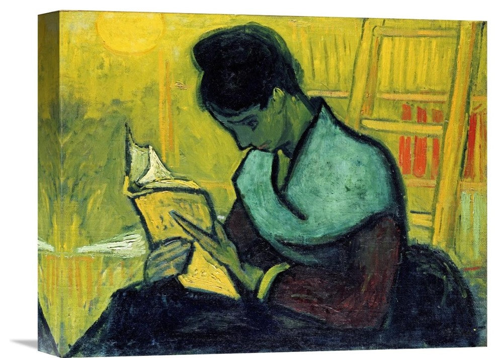 "A Novel Reader" Stretched Canvas Giclee by Vincent Van Gogh, 16"x13"
