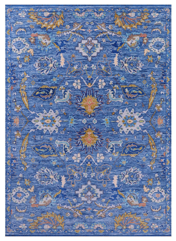 Handmade Turkish Oushak Wool Rug 8' 10" X 12' 5" - Q15711