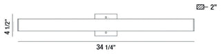 1 Light Transitional Sconce, Black