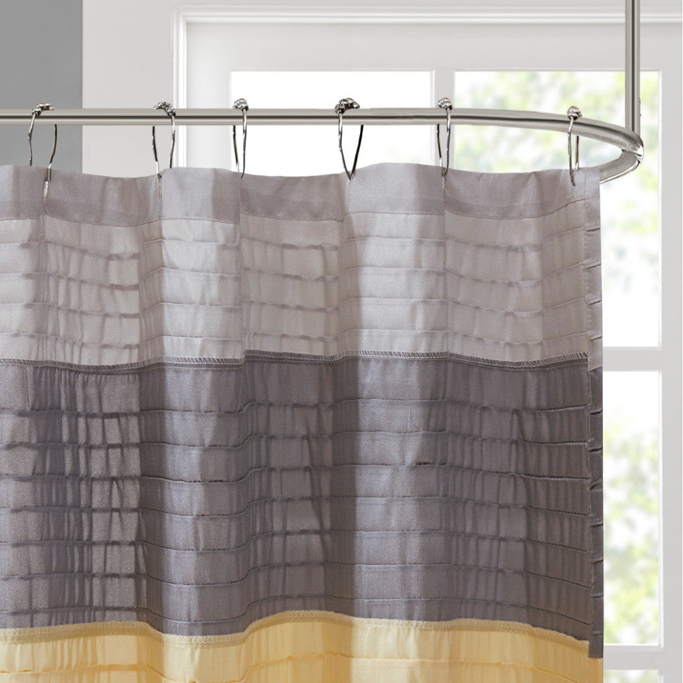 Madison Park Amherst Faux Silk Shower Curtain