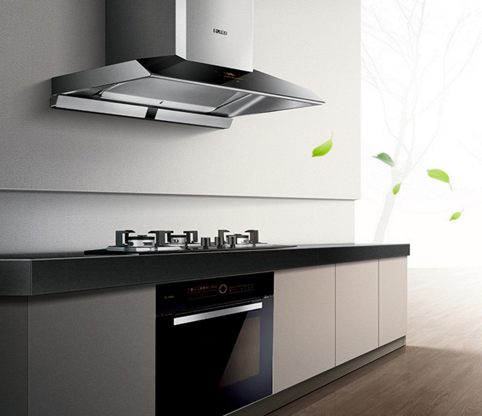 FOTILE Wall-Mounted Chimney Stainless Kitchen Range Hood, LED, 36"