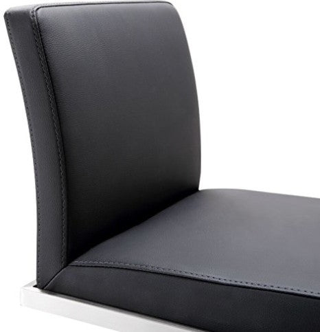 Amalfi Black Stainless Steel Adjustable Barstool - Black