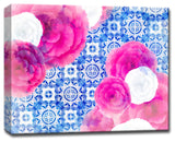 Ready2HangArt 'Tiles and Flowers' Gallery Wrapped Canvas Art, 16 in.