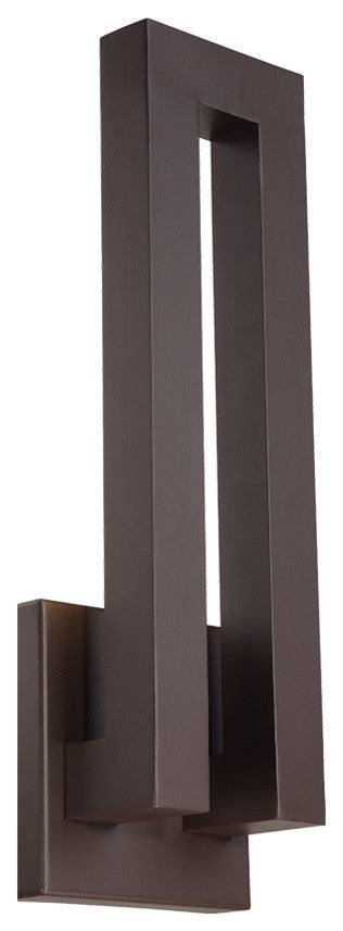 Modern Forms Forq LED Wall Light, Bronze, 24"