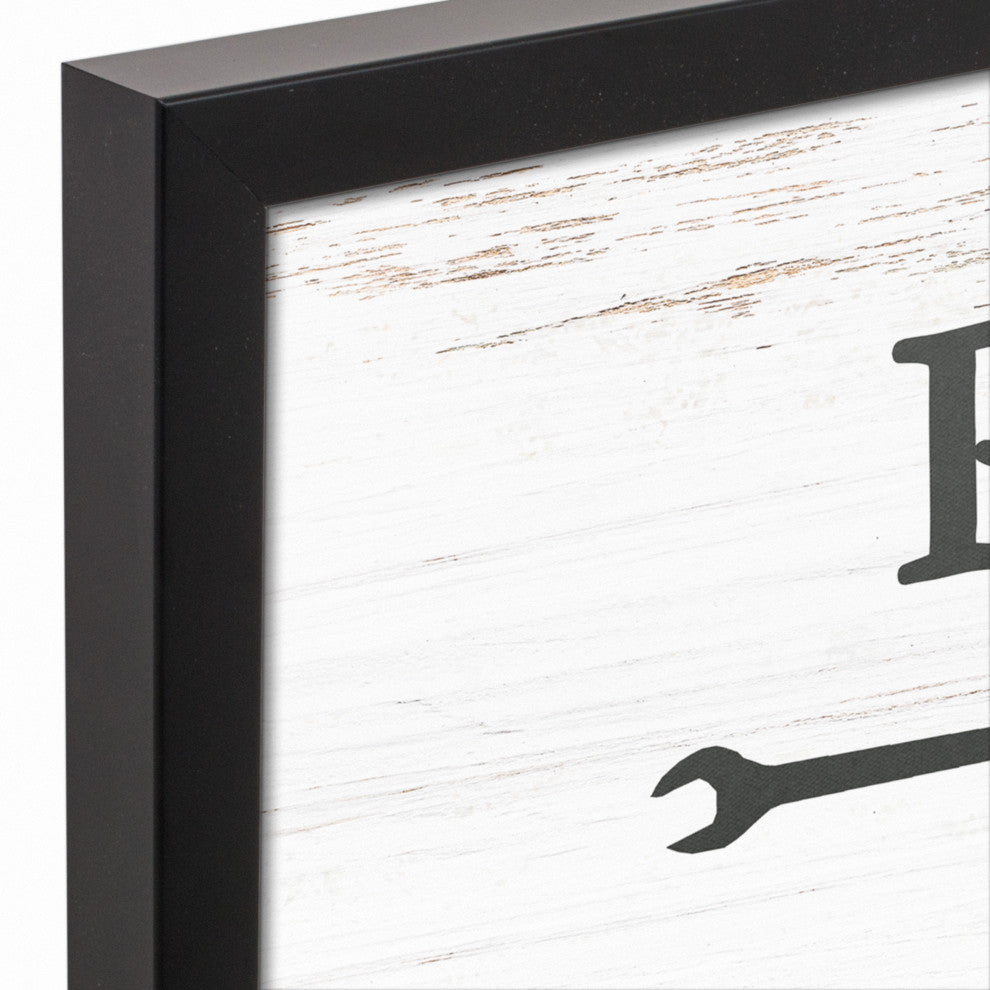 Papa Repair Shop 20x16 Black Framed Canvas