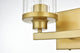 2 Light Brass And Clear Bath Sconce