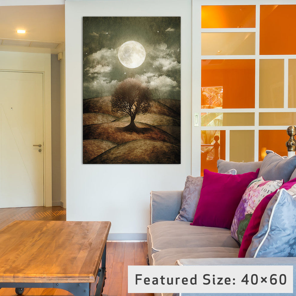 "Once Upon A Time... The Lone Tree" by Viviana Gonzalez, 40x26x1.5"